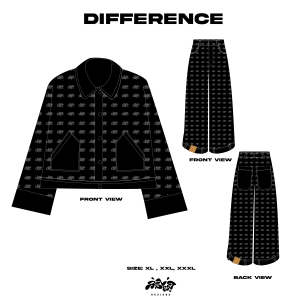 Diff Jean up and down
